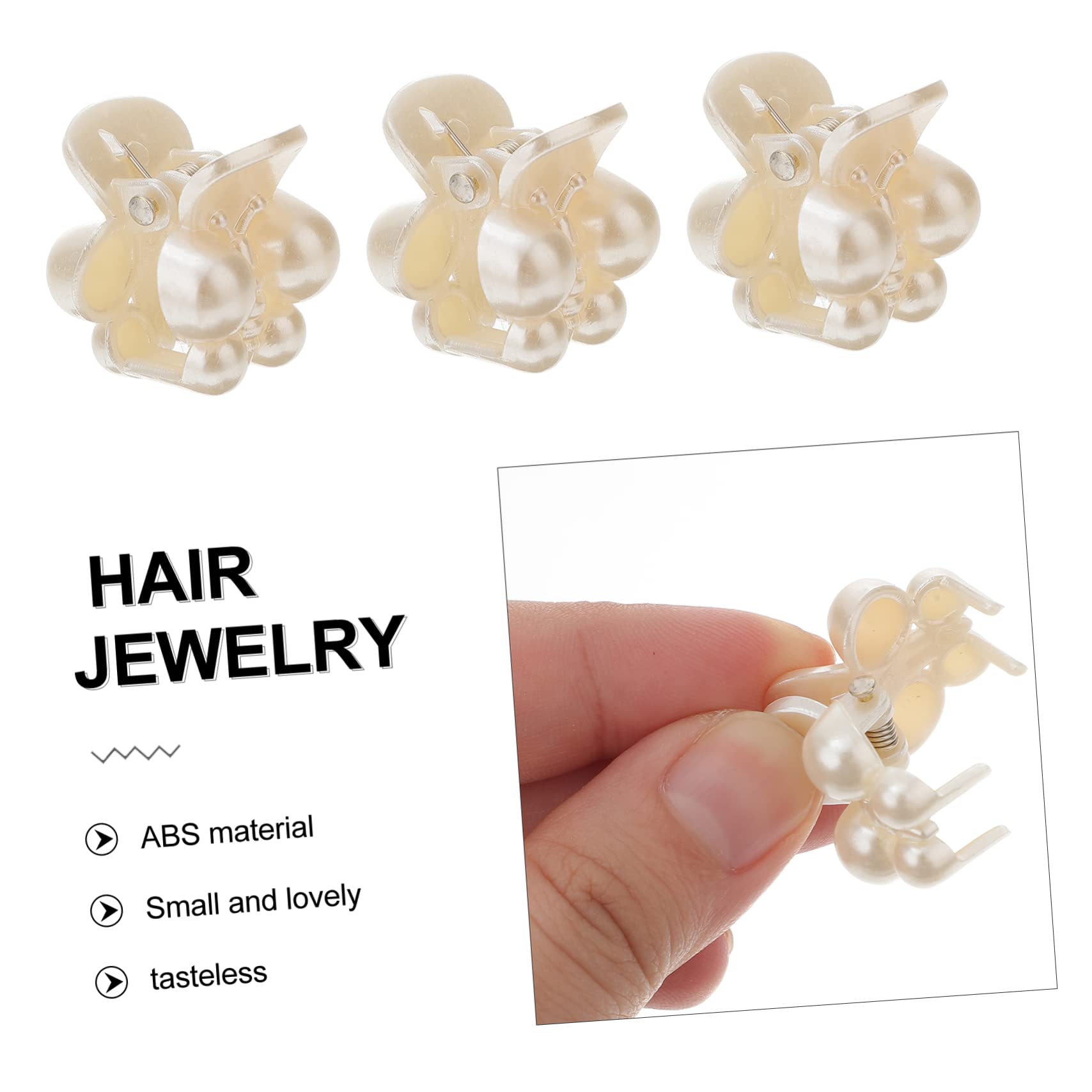 Minkissy 24pcs Pearl Hair Clips for Girls - Fashion Claw Clips for School & Party