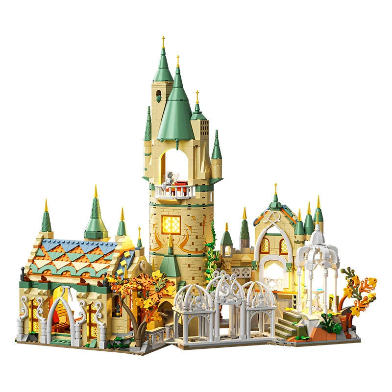 1515pcs ZHEGAO 643000 Green Shadow Castle Building Blocks - Micro Bricks for Creative Castle Models - Perfect for DIY Projects, Gifts & Collectors