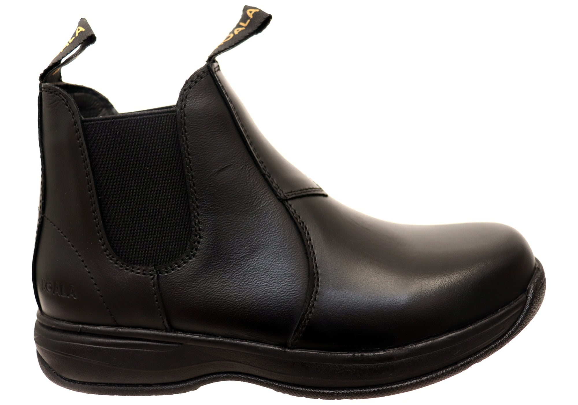 Koala By Grosby Knox Kids Leather Comfortable Pull On Boots - Soft & Durable Leather Shoes for Boys & Girls - Perfect for School, Play & Outdoor Activities