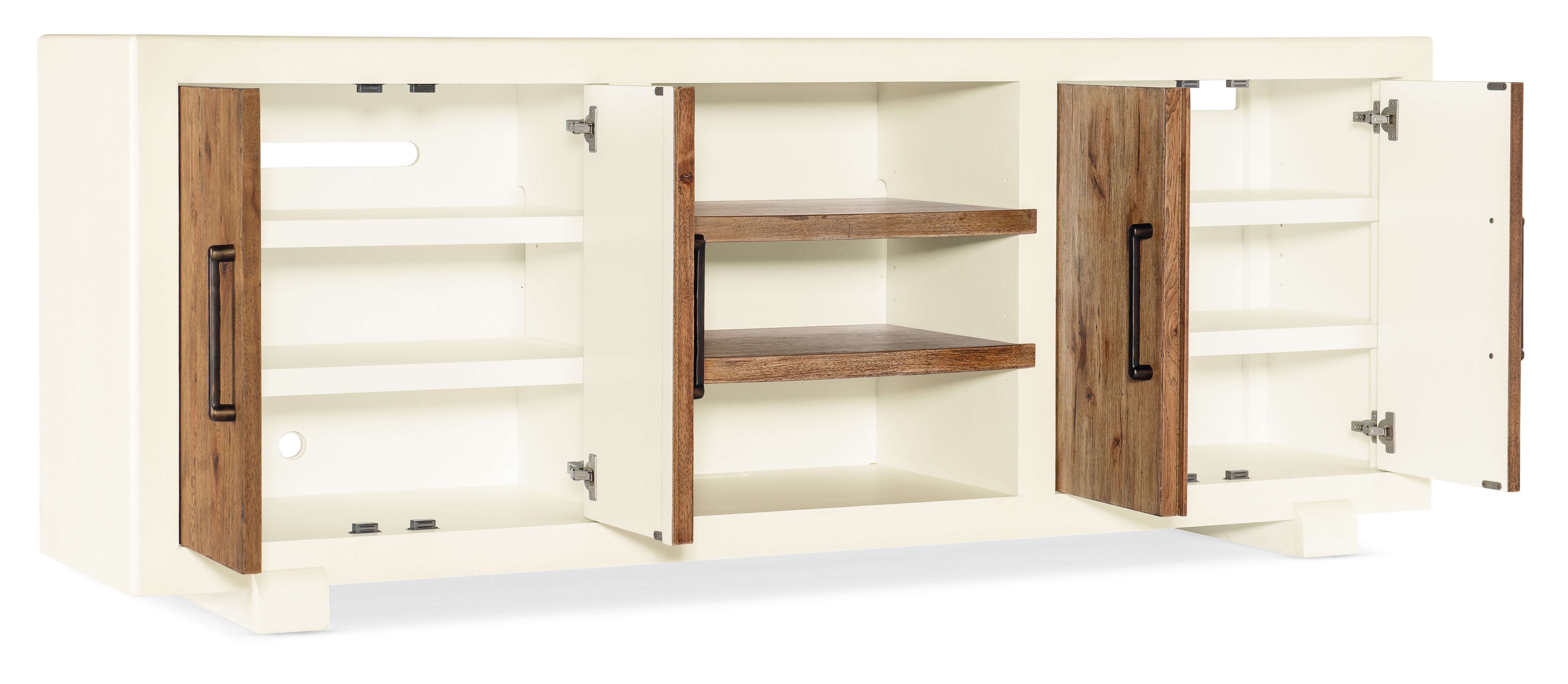 Big Sky Tahoe Entertainment Console - Modern TV Stand with Storage for Living Room, Bedroom & Home Theater - Solid Wood Media Cabinet for TV up to 65