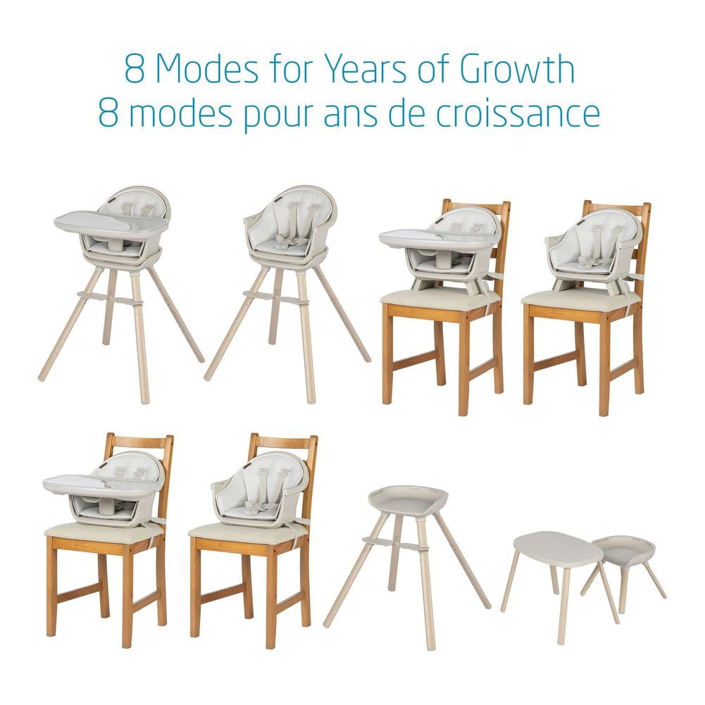 Maxi Cosi MOA High Chair - Classic Oat Baby Feeding Chair with Adjustable Height & Recline | Perfect for Dining, Weaning & Playtime