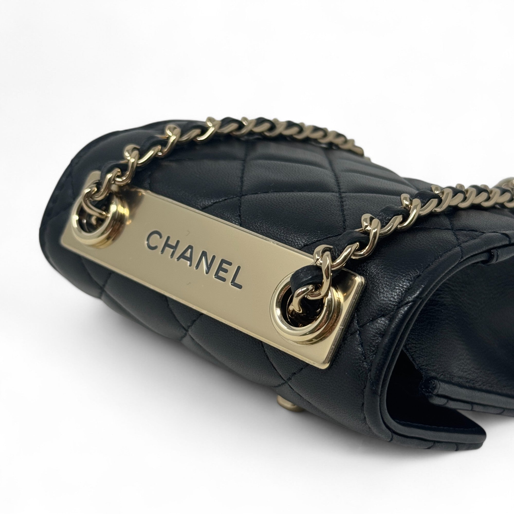 Chanel Black Micro Trendy CC Flap Bag - Luxury Quilted Leather Crossbody Purse for Women | Perfect for Evening Parties, Date Nights & Special Occasions
