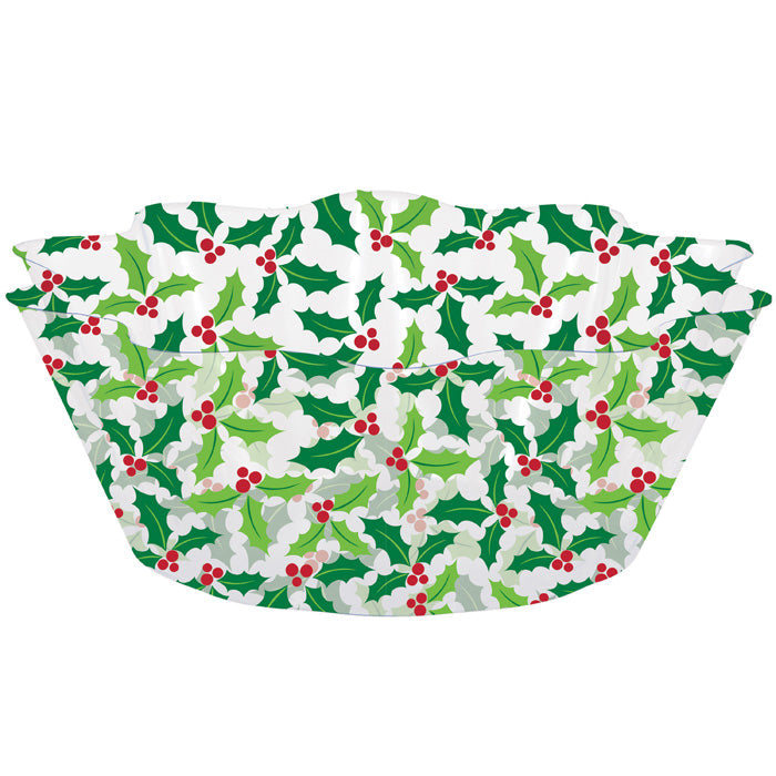 12-Piece Bulk Holly Fluted Plastic Bowls - Durable Disposable Bowls for Parties, Picnics, and Catering Events
