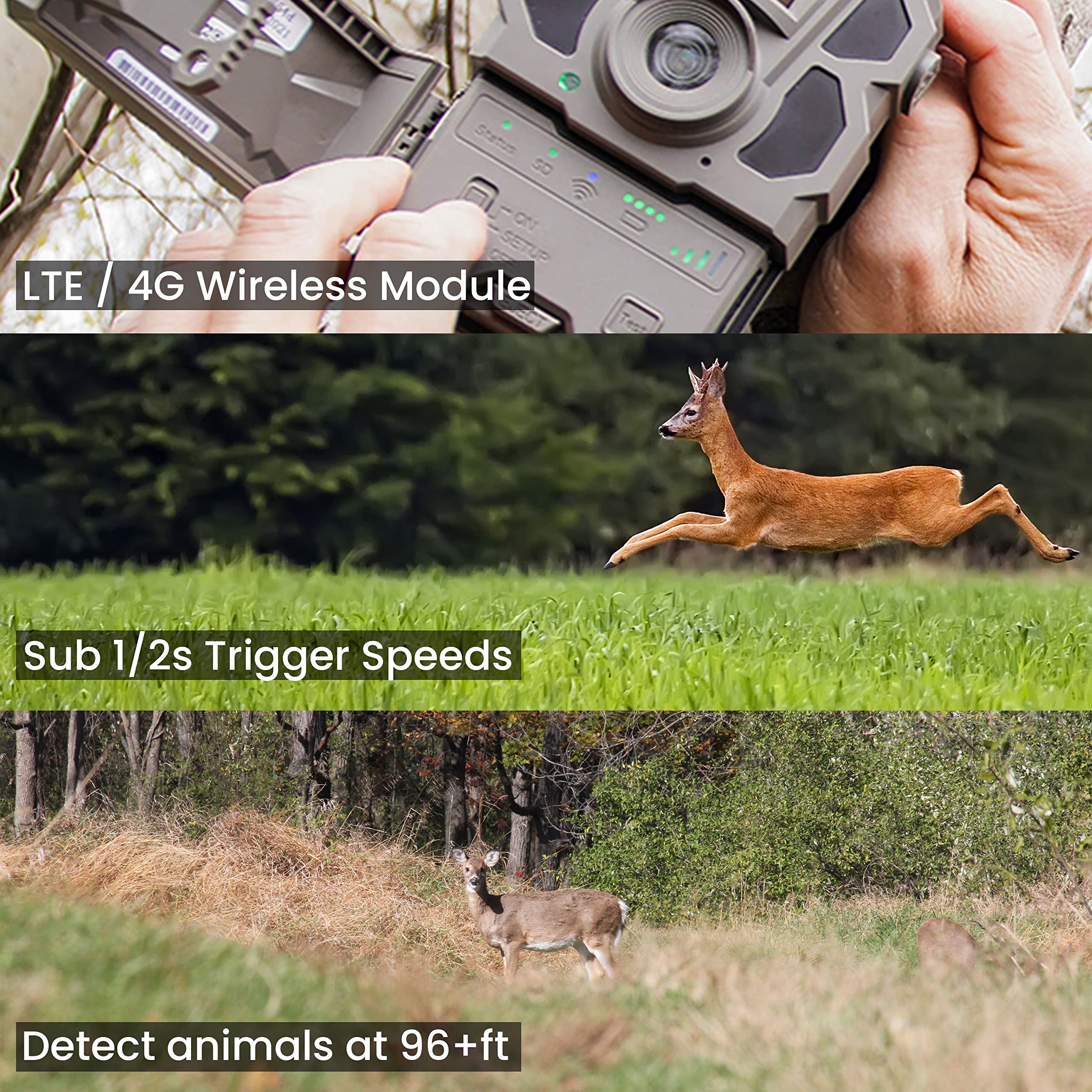 TACTACAM Reveal X Cellular Trail Camera for Verizon - 4G LTE Wireless Game Camera with Night Vision & Motion Detection - Perfect for Hunting, Wildlife Monitoring & Outdoor Security