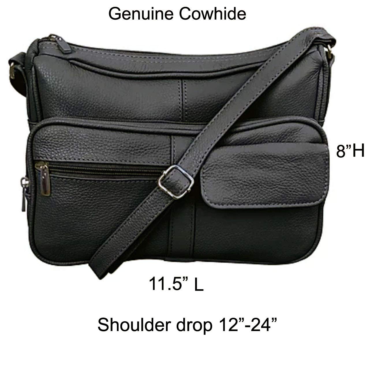 SILVERFEVER Medium Leather Handbag for Women - Stylish Shoulder Bag with Built-in Wallet & Organizer - Perfect for Work, Travel & Everyday Use