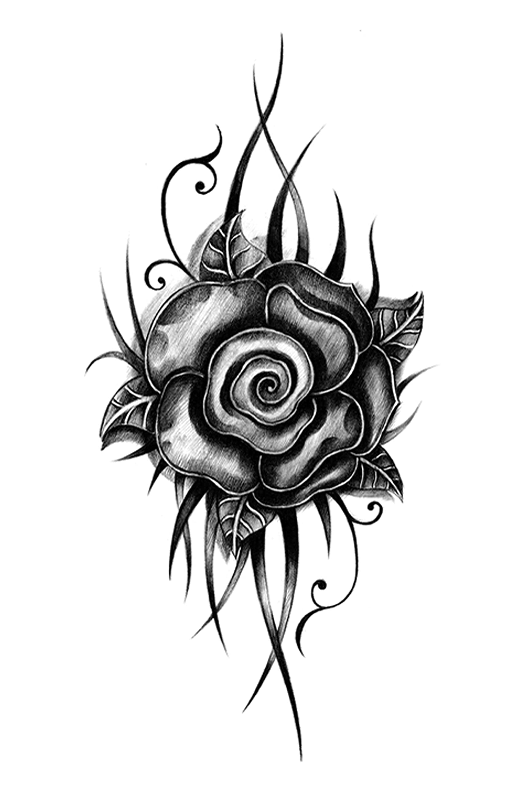 Waterproof Temporary Tattoo Stickers for Men & Women - 3D Realistic Flowers, Butterflies, Stars, Angels, Wolves & Armband Designs (21x12cm) | Perfect for Parties, Halloween, Cosplay & Body Art