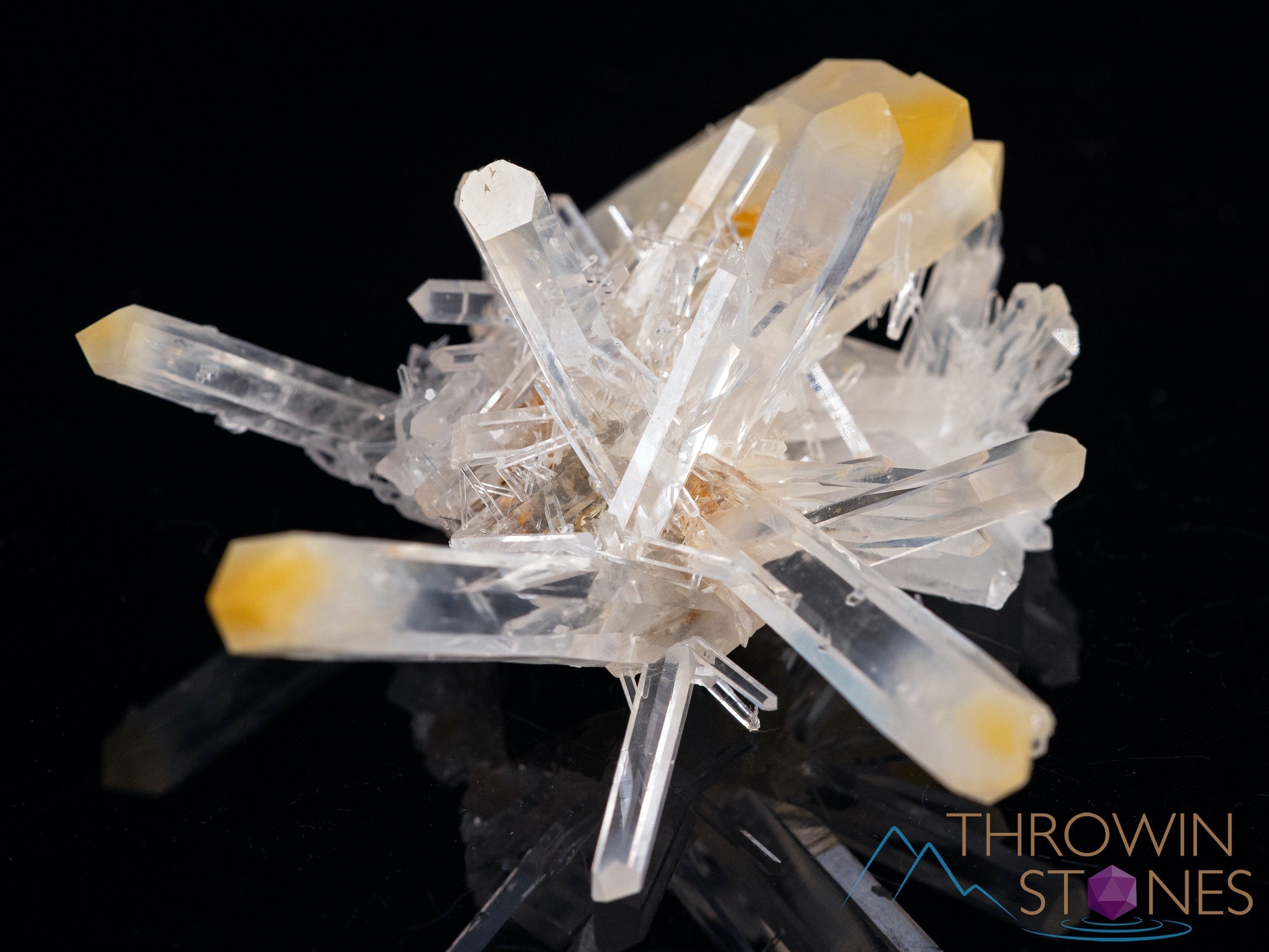 Natural Mango Quartz Crystal Cluster - Healing Stone for Home Decor, Housewarming Gift, Meditation & Energy Work (39219) | Perfect for Living Room Display, Office Feng Shui & Spiritual Practices