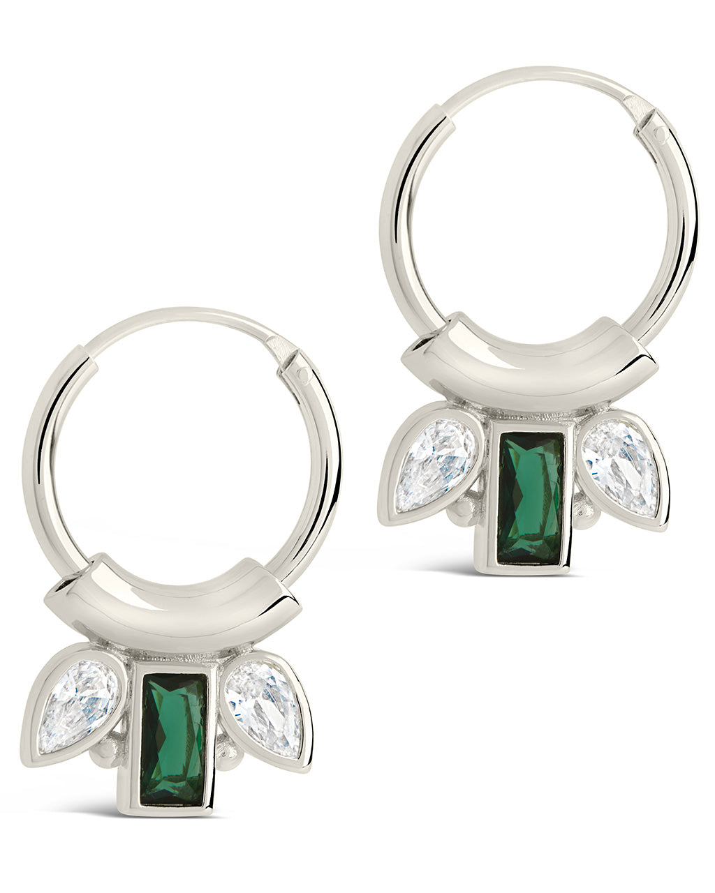 Helena CZ Hoop Earrings for Women - Sparkling Cubic Zirconia Dangle Earrings - Elegant Jewelry Gift for Party, Wedding & Everyday Wear