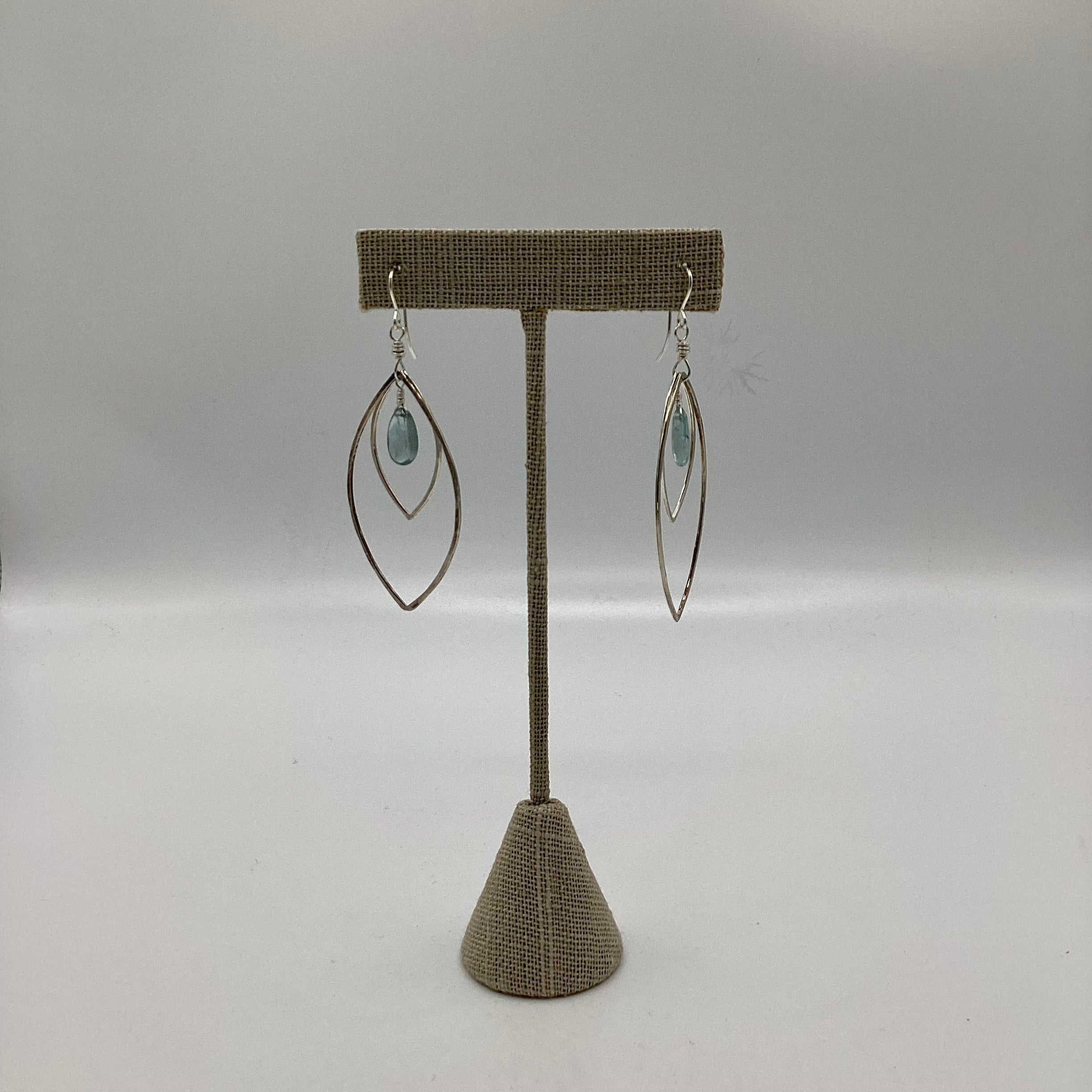 Exquisite Double Marquise Kyanite Earrings – Handcrafted Dangle Earrings for Women | Elegant Jewelry for Parties, Weddings & Special Occasions