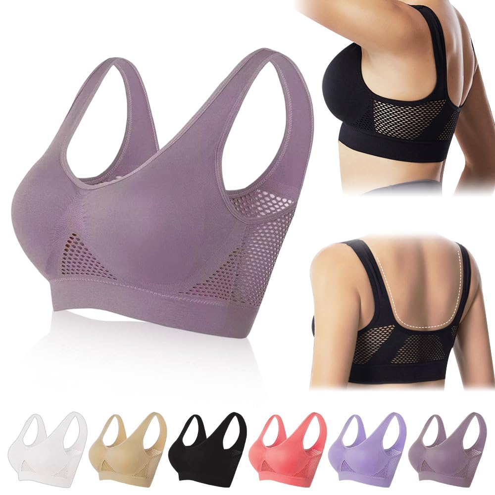 Cool Liftup Air Bras for Women - Breathable Wireless Sports Bra for Gym & Yoga