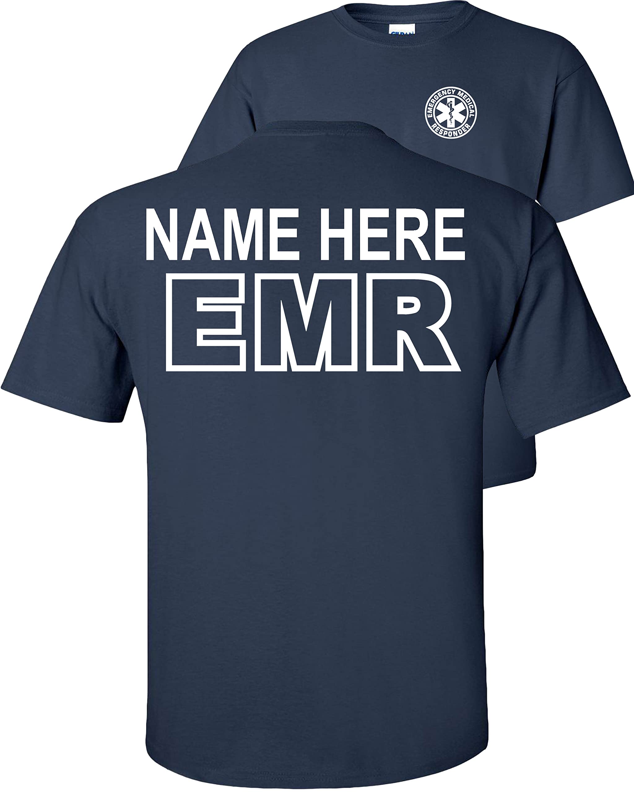 Custom EMR T-Shirt for Emergency Medical Responders - Personalized EMT Paramedic T-Shirt for EMS Professionals - Perfect for Work, Training & Casual Wear