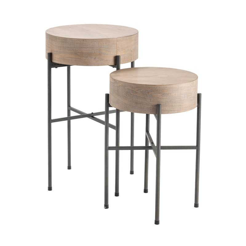 Stylish Crestview Normandy Accent Table Set - Modern Side Table for Living Room, Bedroom & Office Decor - Perfect for Coffee, Books & Display