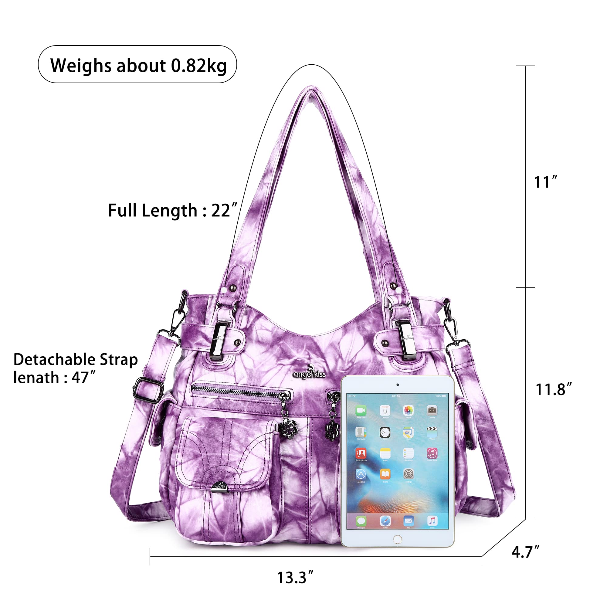 Stylish Women's Leather Tote & Shoulder Bags - Fashionable Top Handle Satchel Hobo Purse for Work, Travel & Everyday Use | Premium Washed Leather Handbags
