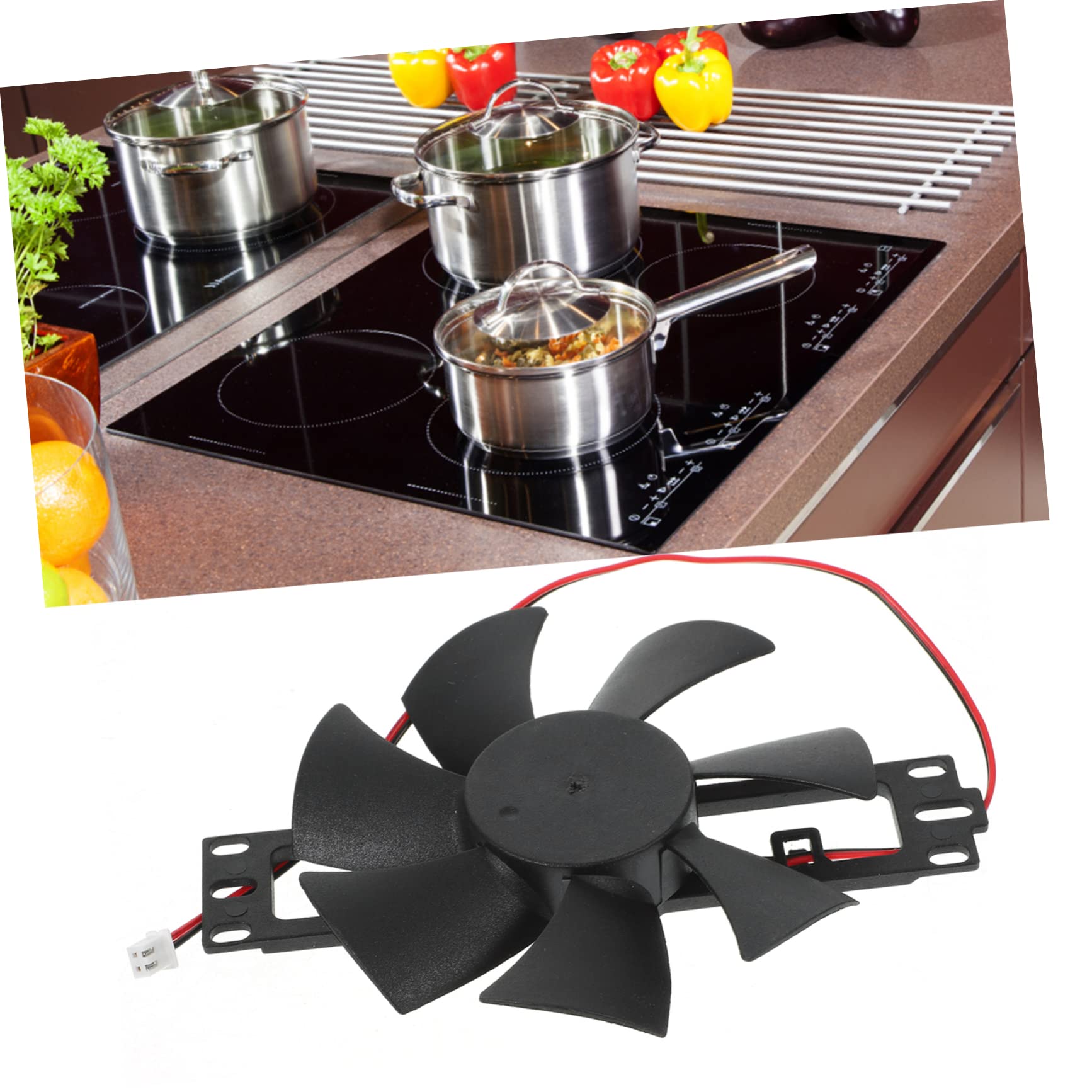 Universal Electromagnetic Cooker Cooling Fan Replacement - Durable Plastic & Copper Radiator Fan for Mikinona Cookers - Perfect for Home Kitchen Repairs & DIY Upgrades
