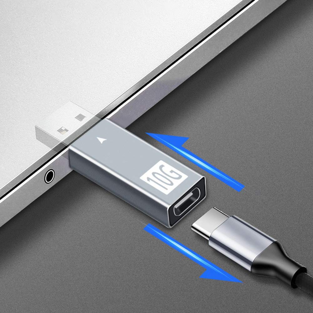 Graootoly USB 3.0 to USB-C Adapter - USB 3.1 Type-C Female to USB 3.0 Male Converter - 10Gbps High-Speed Data Transfer & 5V/3A Fast Charging - Durable Metal Design for Laptop, Phone, Tablet & More
