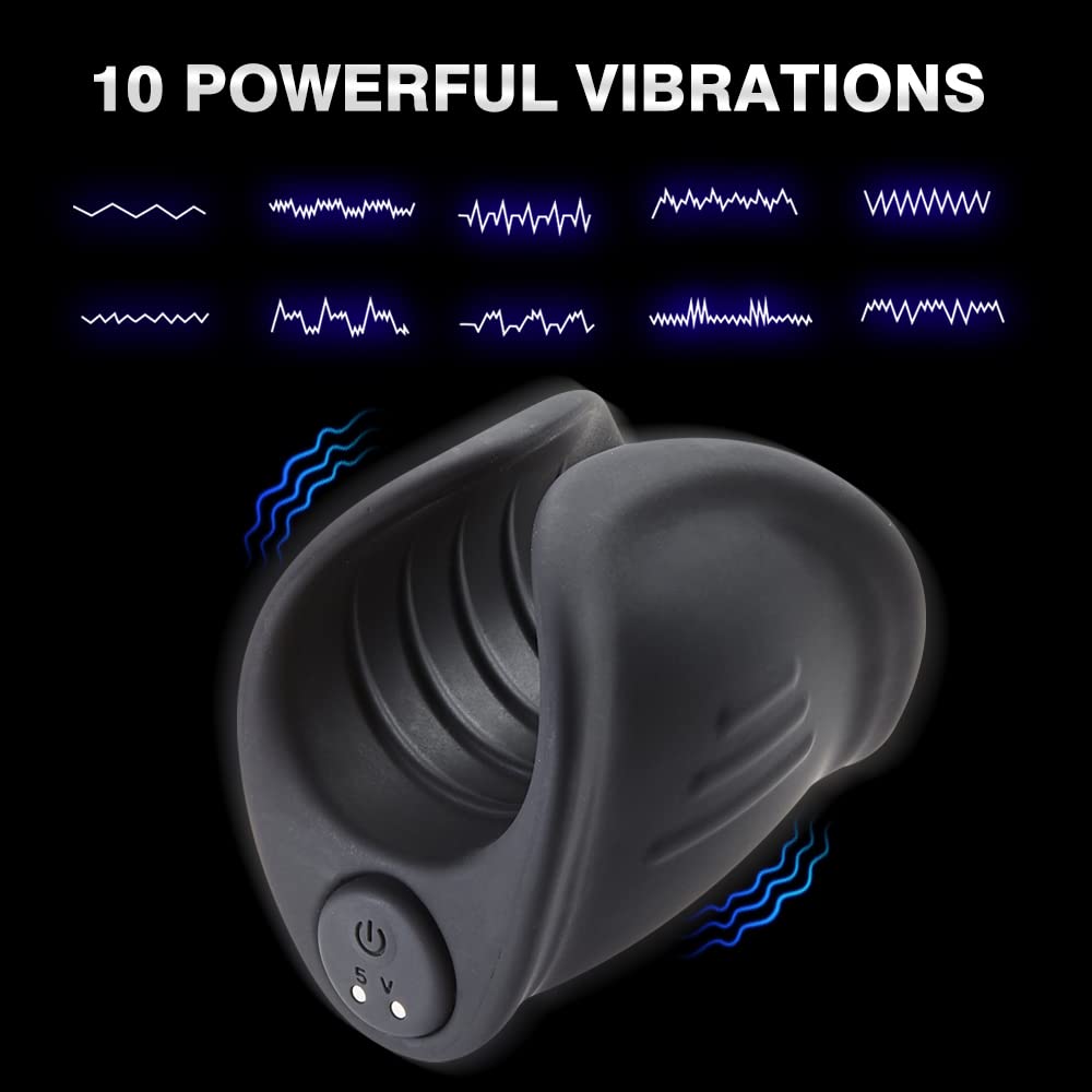 Aumood Handheld Male Masturbator - Powerful 10-Speed Penis Vibrator for Men, Adult Sex Toy with Glans Stimulation & Ejaculation Control - Enhance Endurance & Pleasure - Perfect for Solo Play & Couples Fun