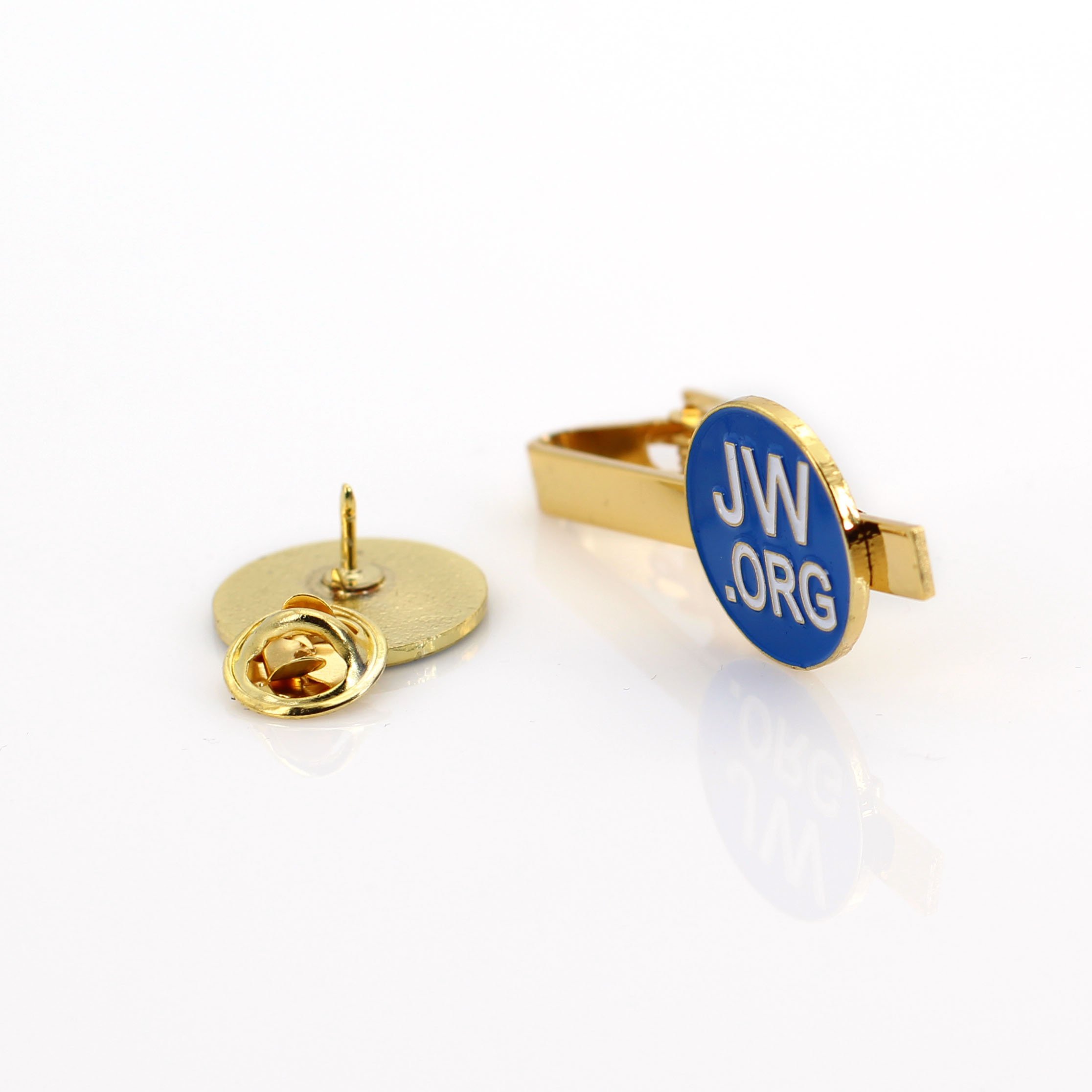 JW.org Metal Necktie Clip and Lapel Pin Gift Set - Gold Tone with Elegant Gift Box - Perfect for Church Events, Weddings & Formal Occasions