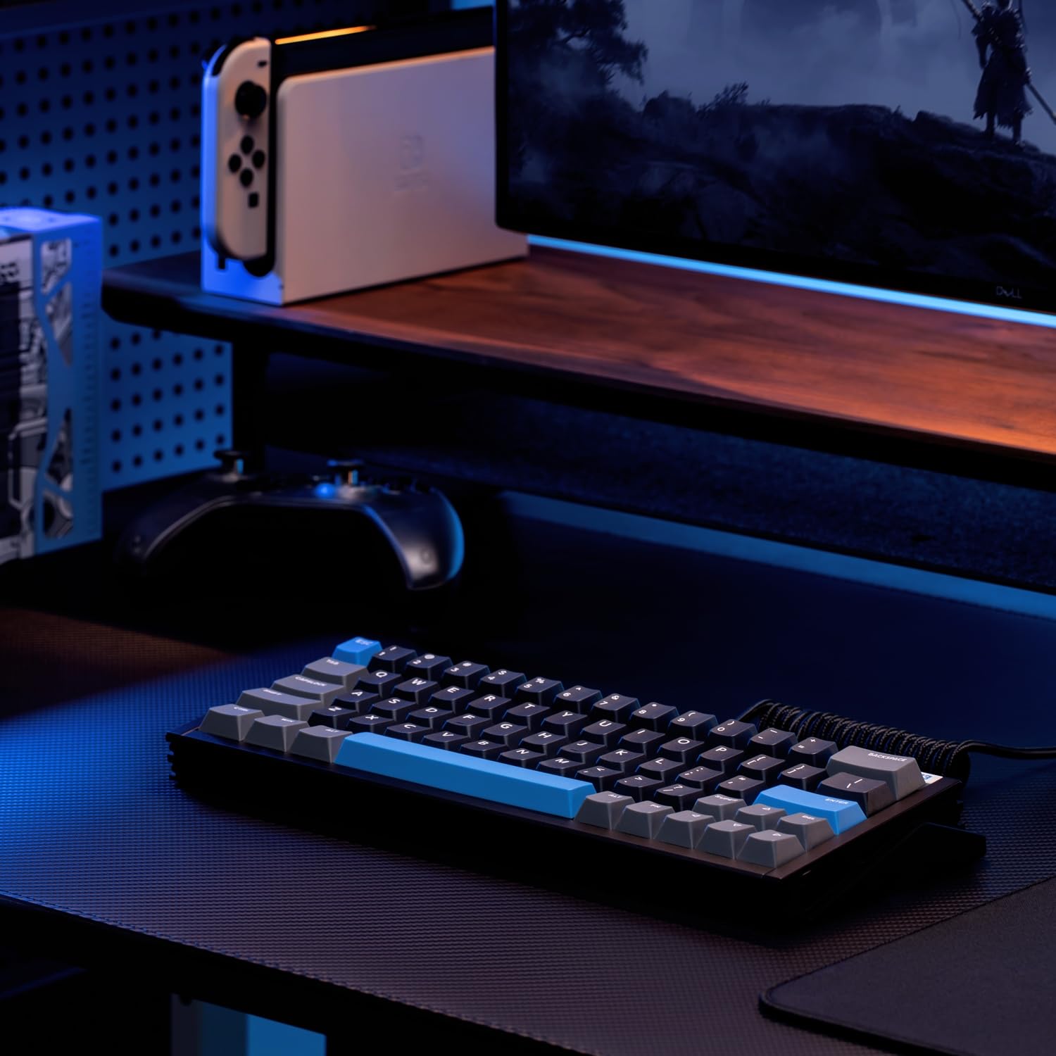 iQunix EZ63 60% RGB Mechanical Gaming Keyboard - 64 Keys with Star Trail Magnetic Switches, Rapid Trigger, Adjustable Actuation, Double Shot PBT Keycaps for Windows & Mac - Perfect for Esports, Gaming & Office Work