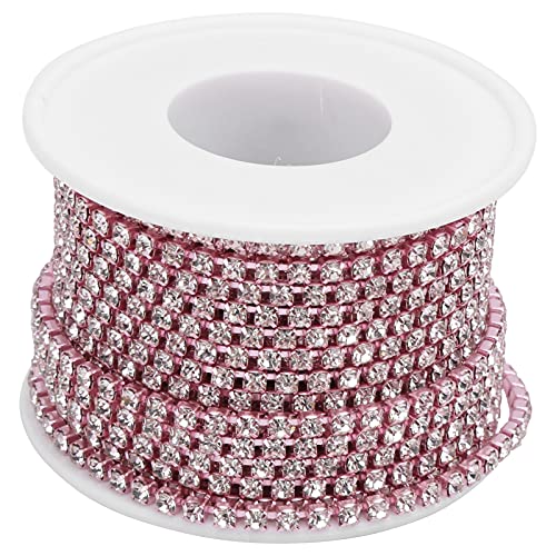 Decorative Glass Claw Chain - Durable Colored Glaze Thin Claw Craft for Home Decor, Jewelry Making & DIY Projects (Pink Claw Chain SS12) - Perfect for Wall Hangings, Gift Wrapping & Boho Decor