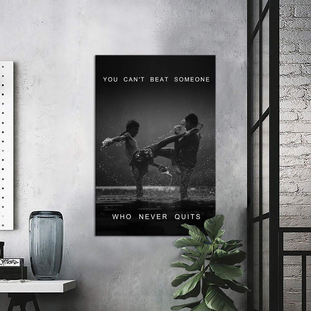 Yatsen Bridge Motivational Canvas Wall Art - Inspirational Quotes Painting for Office, Gym & Home Decor - Modern Framed Poster Print (24x36 Inches) - Perfect for Workout Motivation & Office Inspiration