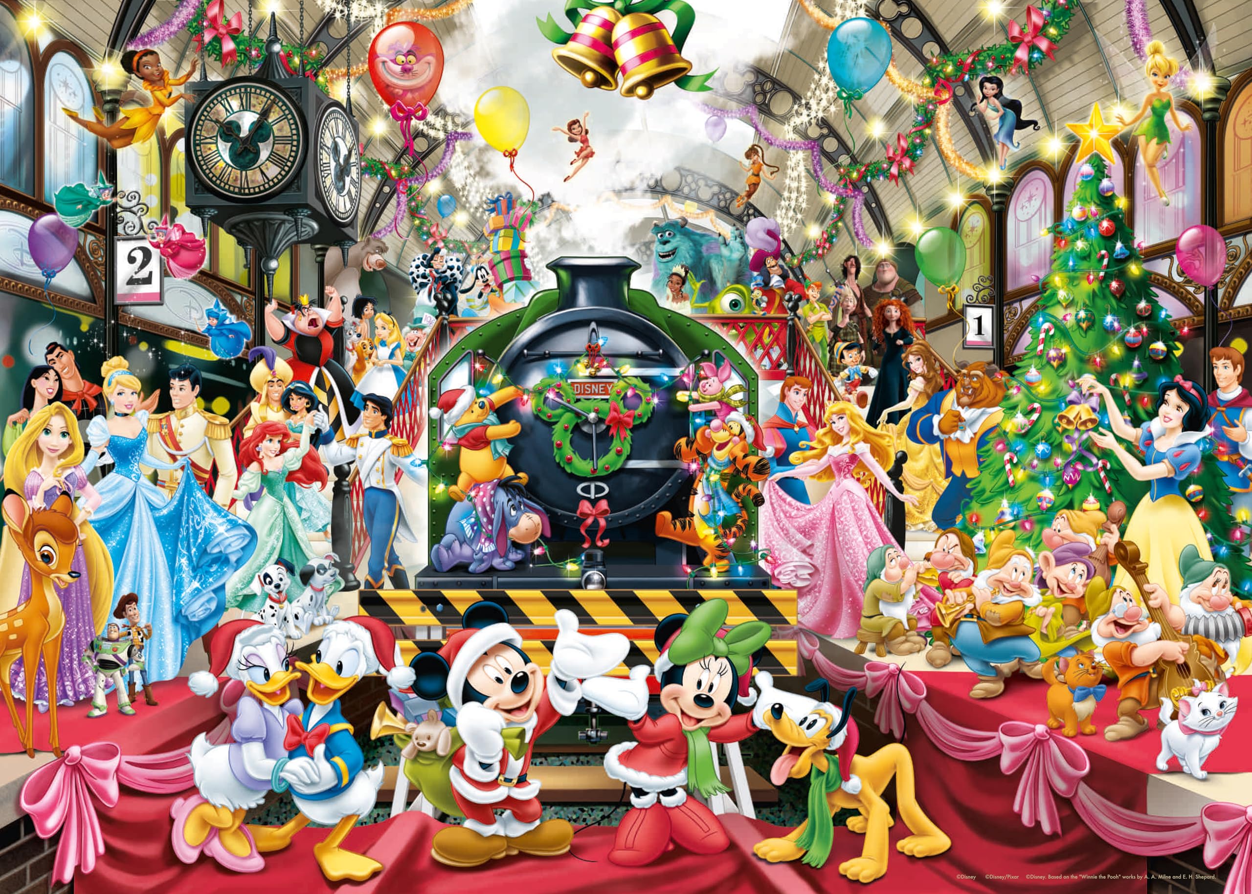 Ravensburger Disney Christmas Puzzle - 1000 Piece Jigsaw Puzzle for Adults, Premium Quality Puzzle Glue for Framing, Disney Holiday Puzzle (70x50cm) - Perfect for Family Bonding, Holiday Decor & Relaxation