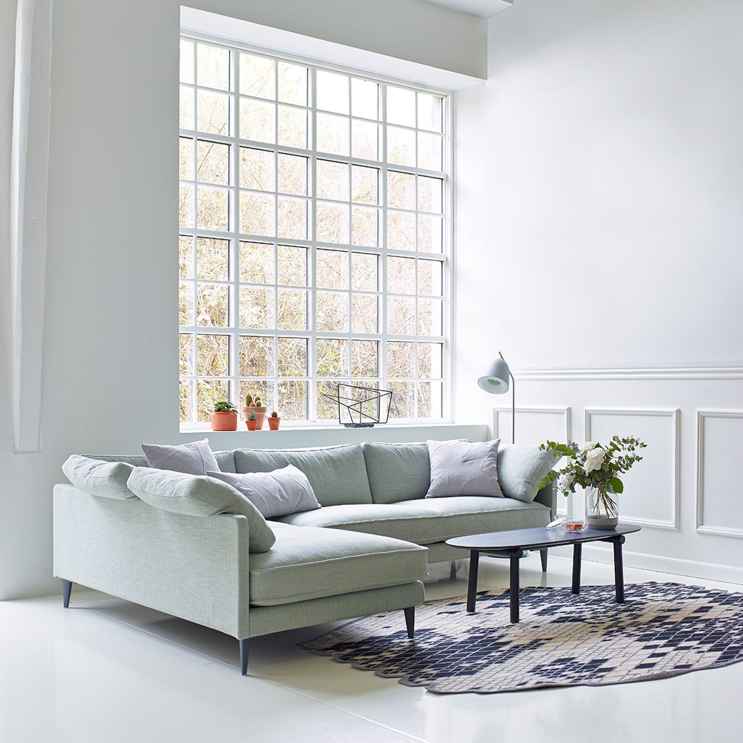 Erik Jørgensen EJ295 Modern Sofa with Chaise Lounge, 94.5