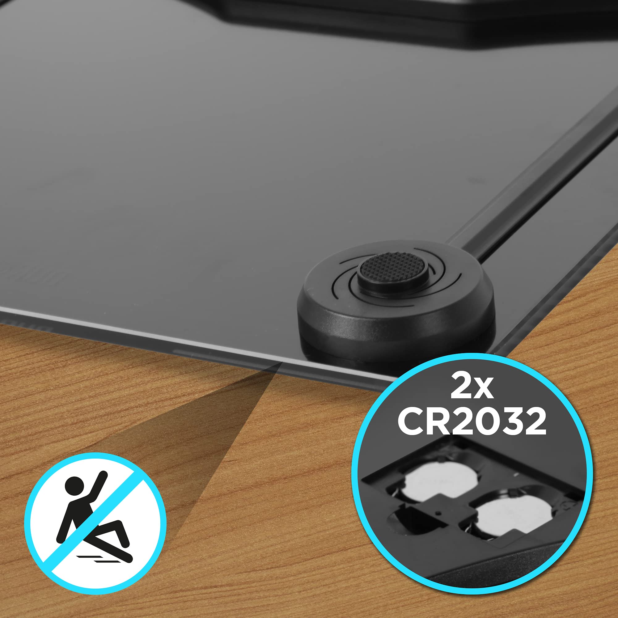 Duronic BS204 Digital Bathroom Scale - High Precision Body Weight Scale with Non-Slip Surface | Measures in kg/lbs/st | 200kg Capacity | XL Display | Ideal for Home Gym, Fitness Tracking & Health Monitoring