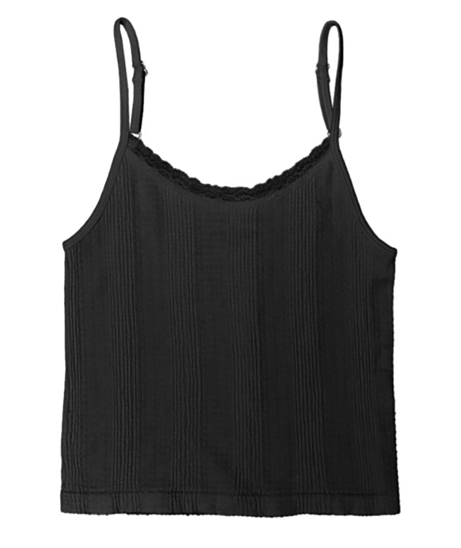 Brandy Girls Lace Trim Tank Top - Elegant & Comfortable Summer Blouse for Casual Wear, Parties & Special Occasions