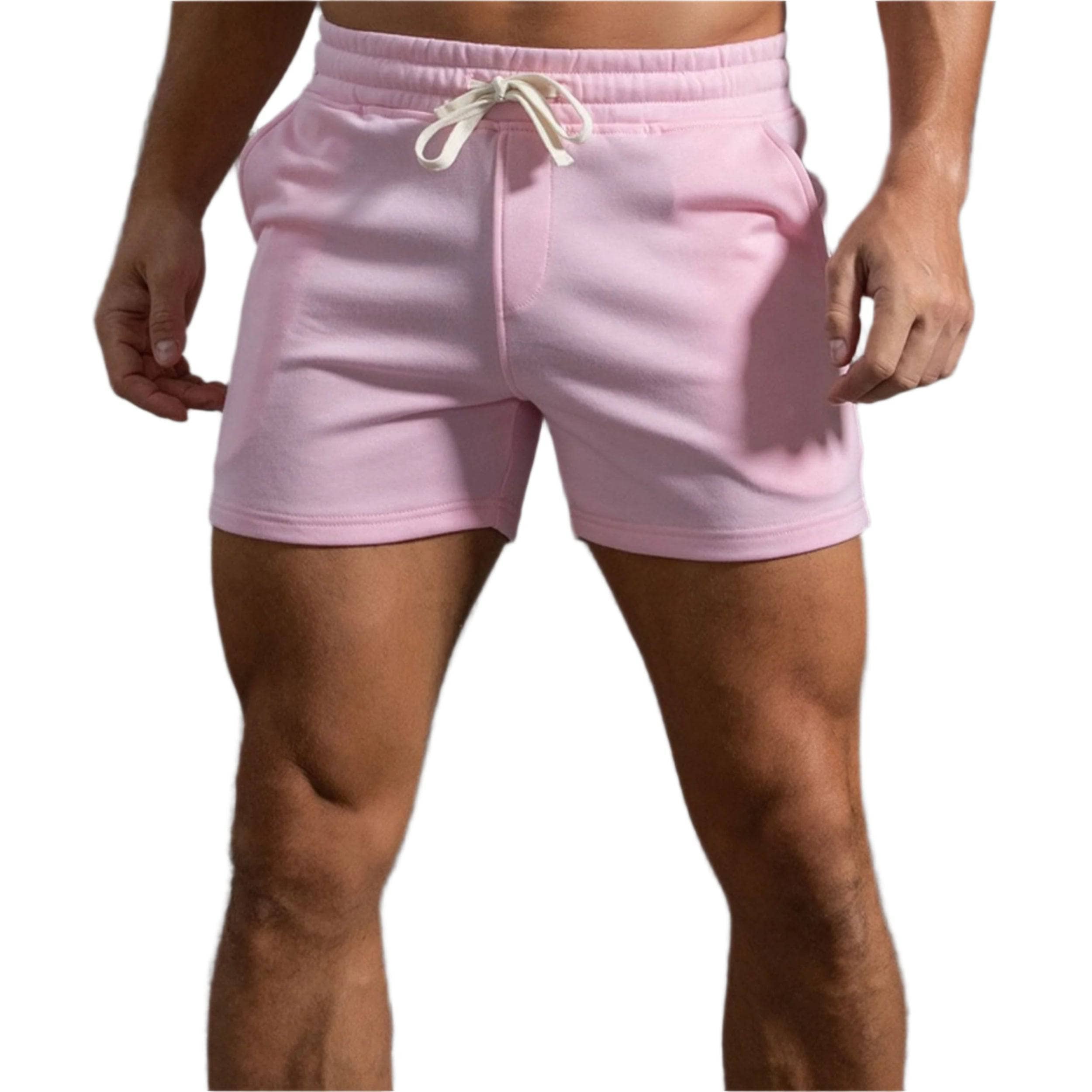 Light Gray Plain Hoochie Daddy Shorts for Men - Comfortable Casual Summer Beach Shorts with Pockets | Perfect for Gym, Lounge & Outdoor Activities