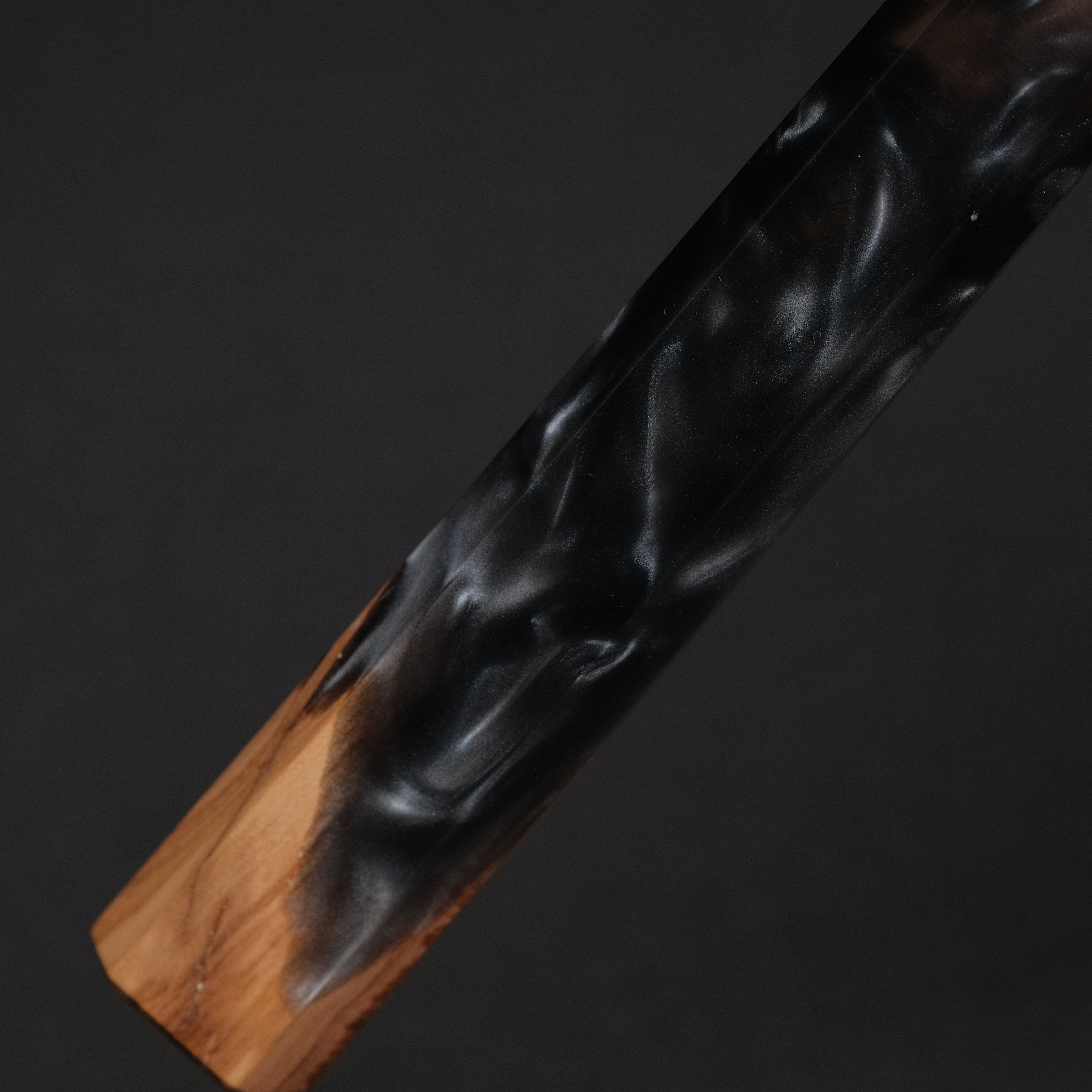 Premium Ajikataya White #2 Matsuba Damascus Hakata 180mm Kitchen Knife with Olive Wood & Resin Handle (#24) - Perfect for Sushi, Sashimi, and Japanese Cuisine Preparation