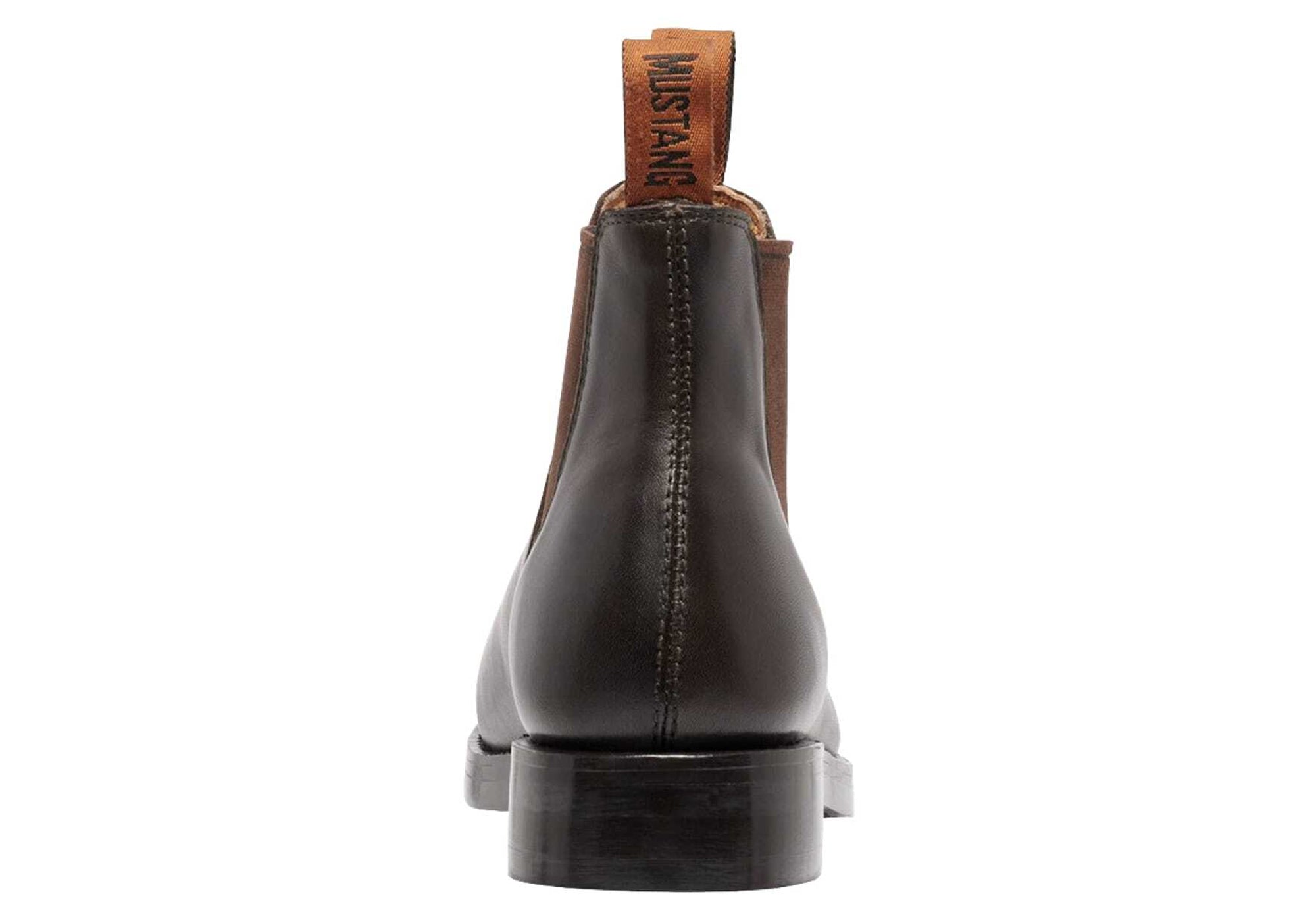 Mustang Men's Signature Pull-Up Brown Leather Boots - Durable & Stylish Cowboy Boots for Riding, Work & Casual Wear