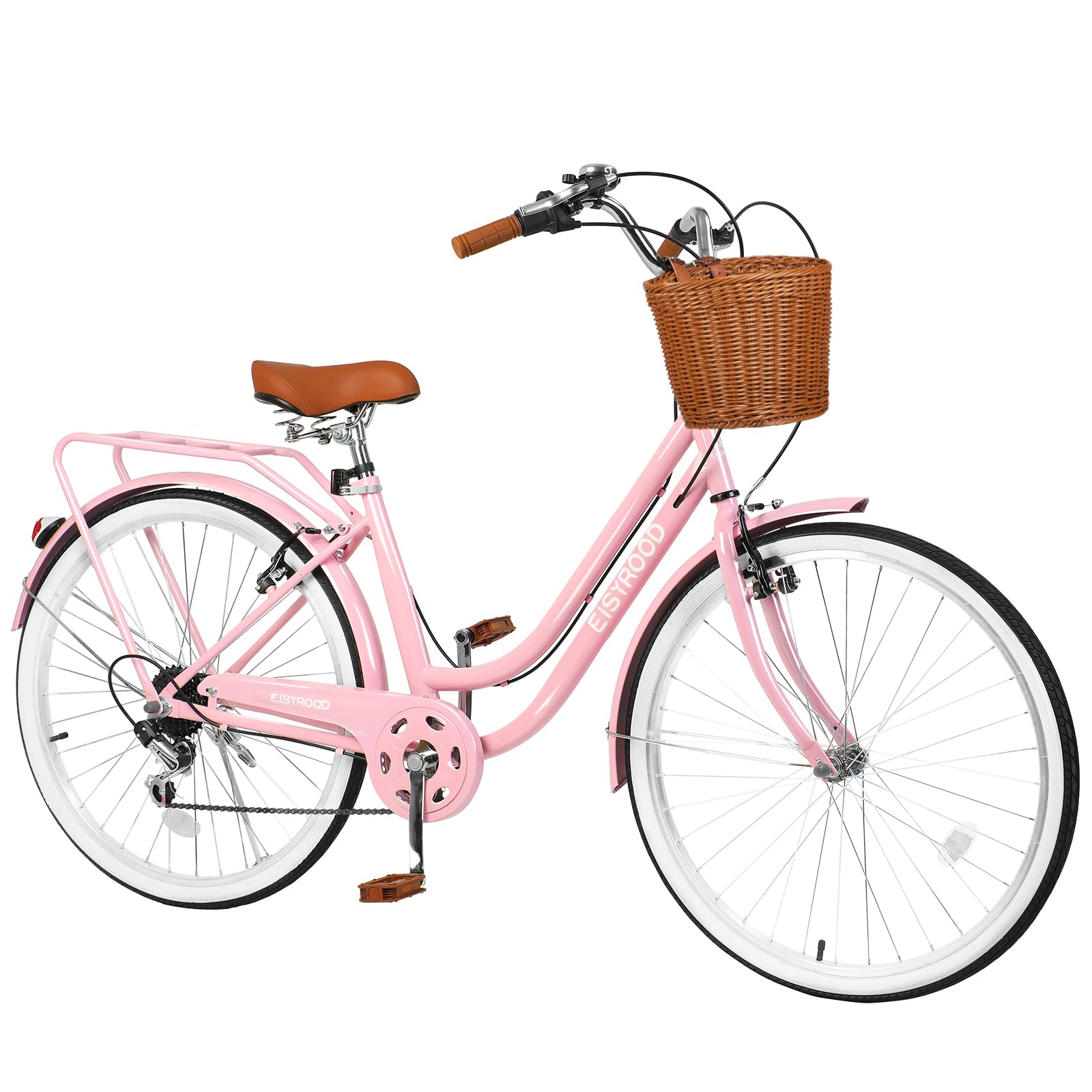 26 Inch Women's Beach Cruiser Bike - 7 Speed Hybrid Cruiser with Adjustable Seat, Lightweight Frame & Anti-Skid Tires - Perfect for Coastal Rides, Commuting & Leisure Cycling
