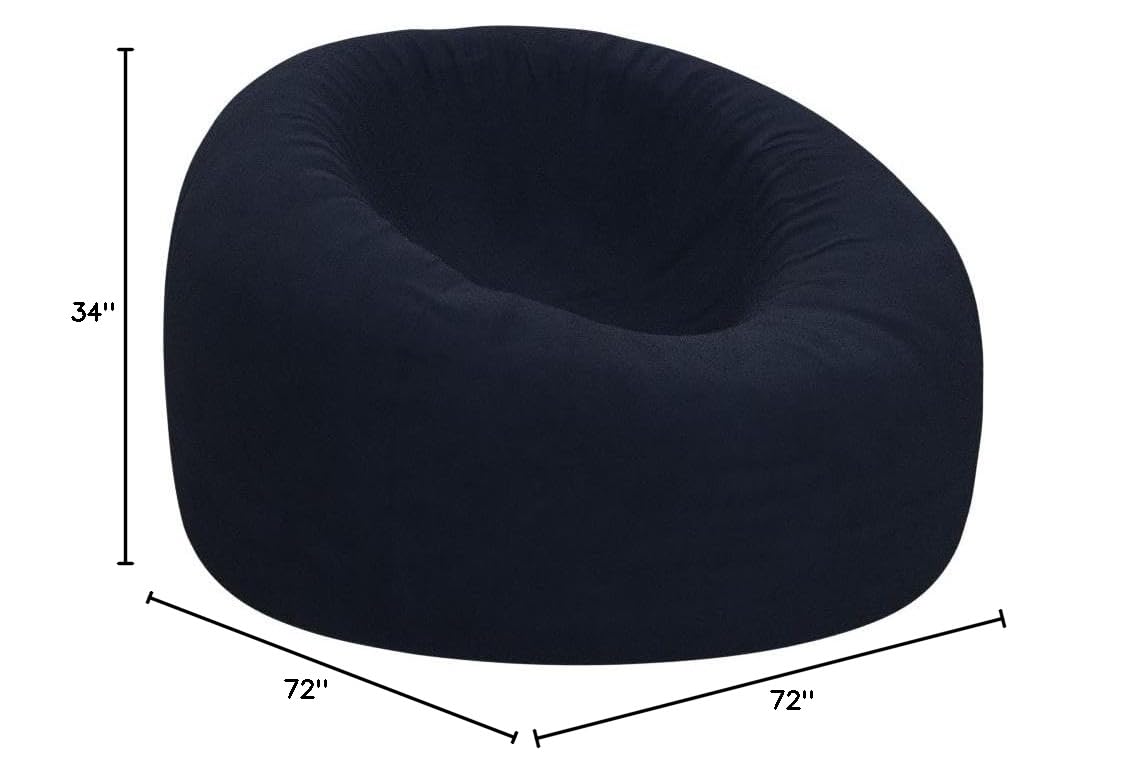 Chill Sack Giant 6' Memory Foam Bean Bag Chair - Oversized Sofa with Soft Microfiber Cover (Navy Blue) for Living Room, Game Room & Dorm Relaxation