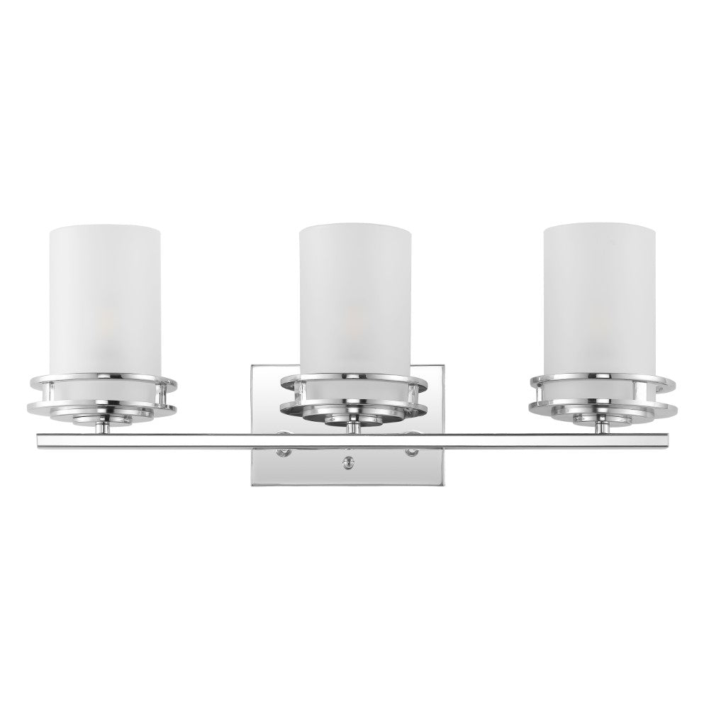Modern LED Vanity Light with Fairfax Metal & Frosted Glass - Elegant Contemporary Glam Bathroom Lighting for Makeup Dressing Table & Bedroom Mirror