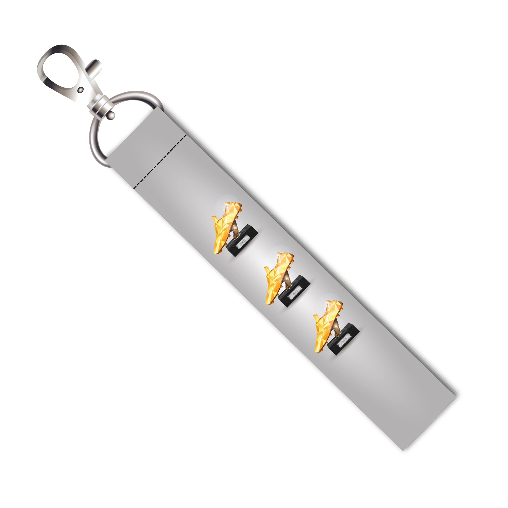 ISEE 360® Golden Football Lanyard Bag Tag with Swivel Lobster Clip - 5 x 0.8 Inch - Perfect Gift for Travelers, Students & Professionals - Ideal for Luggage, Backpacks & Laptop Bags - Great for Work, School & Travel Accessories