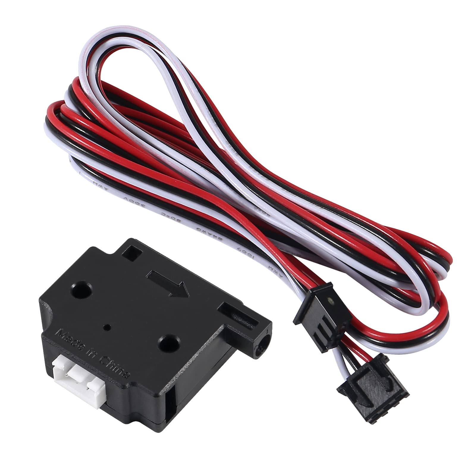 1.75mm Filament Break Detection Sensor Module with 1M Cable - 3D Printer Accessories for Extruder Material Run-Out Detector (Black) | Perfect for Continuous Printing & Preventing Failed Prints