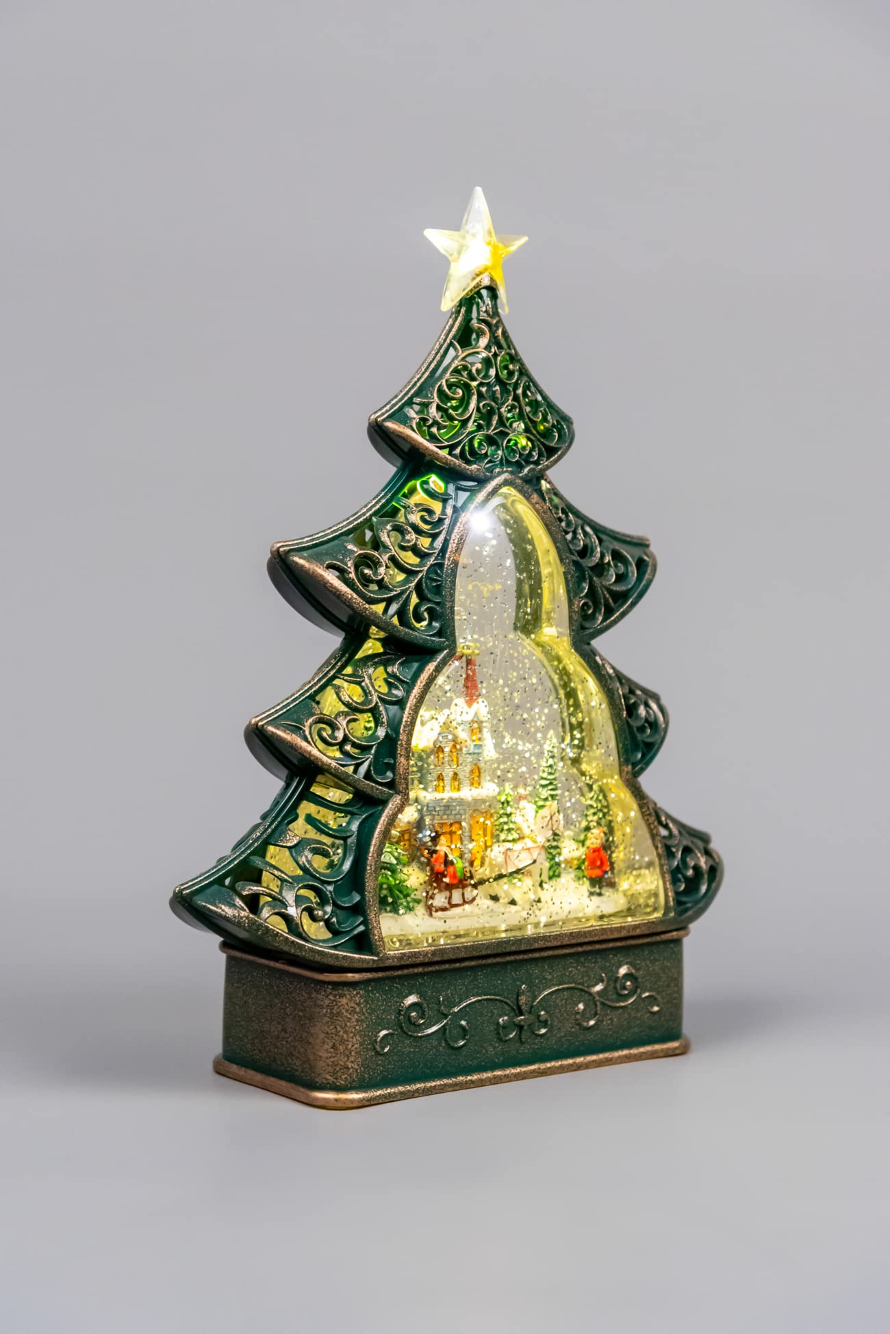 Christmas Nativity Scene Snow Globe with Swirling Water, Glitter & Music - LED Light Up Holiday Decor for Home, Office, Tabletop - Perfect Christmas Gift for Family & Friends (Ideal for Mantel Decor, Party Centerpiece & Seasonal Festivities)