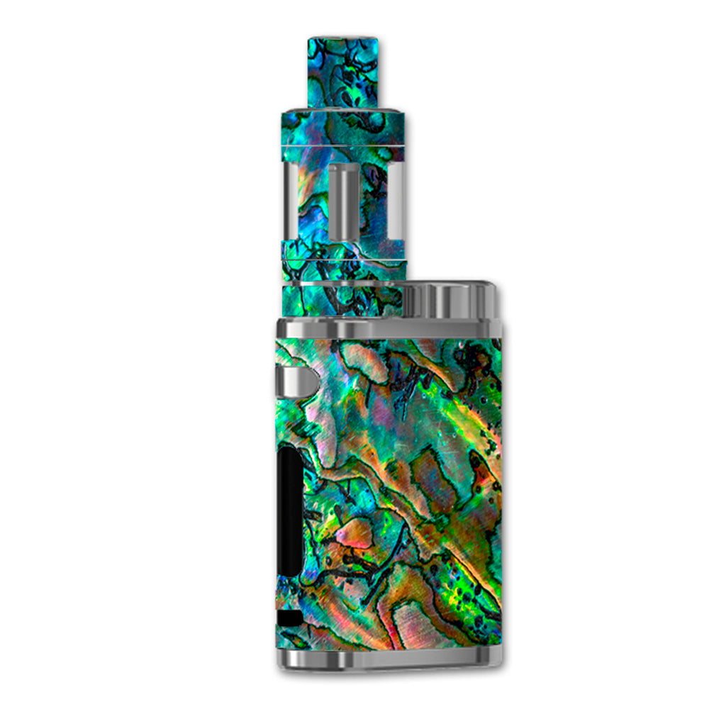 Abalone Shell Swirl Neon Green Opalescent eLeaf iStick Pico 75W Vape Mod Skin - Durable Protective Cover for Vaping Enthusiasts | Perfect for Travel & Night Out