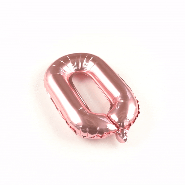 Rose Gold Mylar Letter O Balloon - 16 Inch Party Decoration for Birthdays, Anniversaries & Celebrations - 1 Count Box