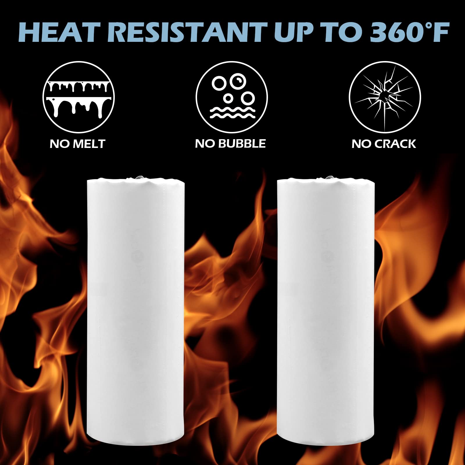 HTVRONT 5X10 Inch Sublimation Shrink Wrap for Tumblers - 50PCS Heat-Resistant Shrink Wrap Sleeves for DIY Sublimation Projects | Perfect for Custom Tumbler, Mug, and Cup Wrapping
