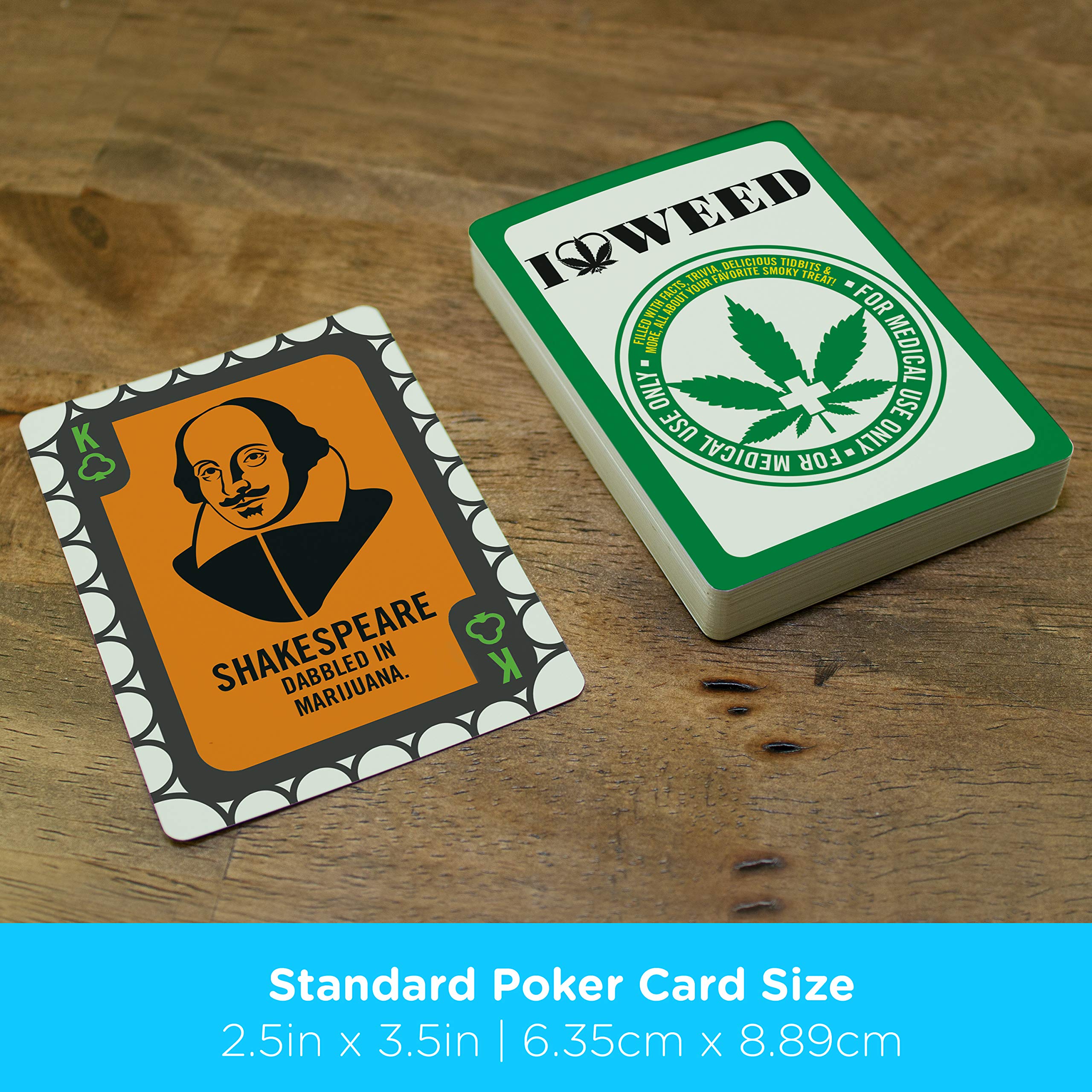AQUARIUS Weed Playing Cards - Premium Weed-Themed Deck for Poker, Blackjack & Card Games - Collectible Cannabis Merchandise - Standard Poker Size with Linen Finish - Perfect for Game Nights & 420 Parties