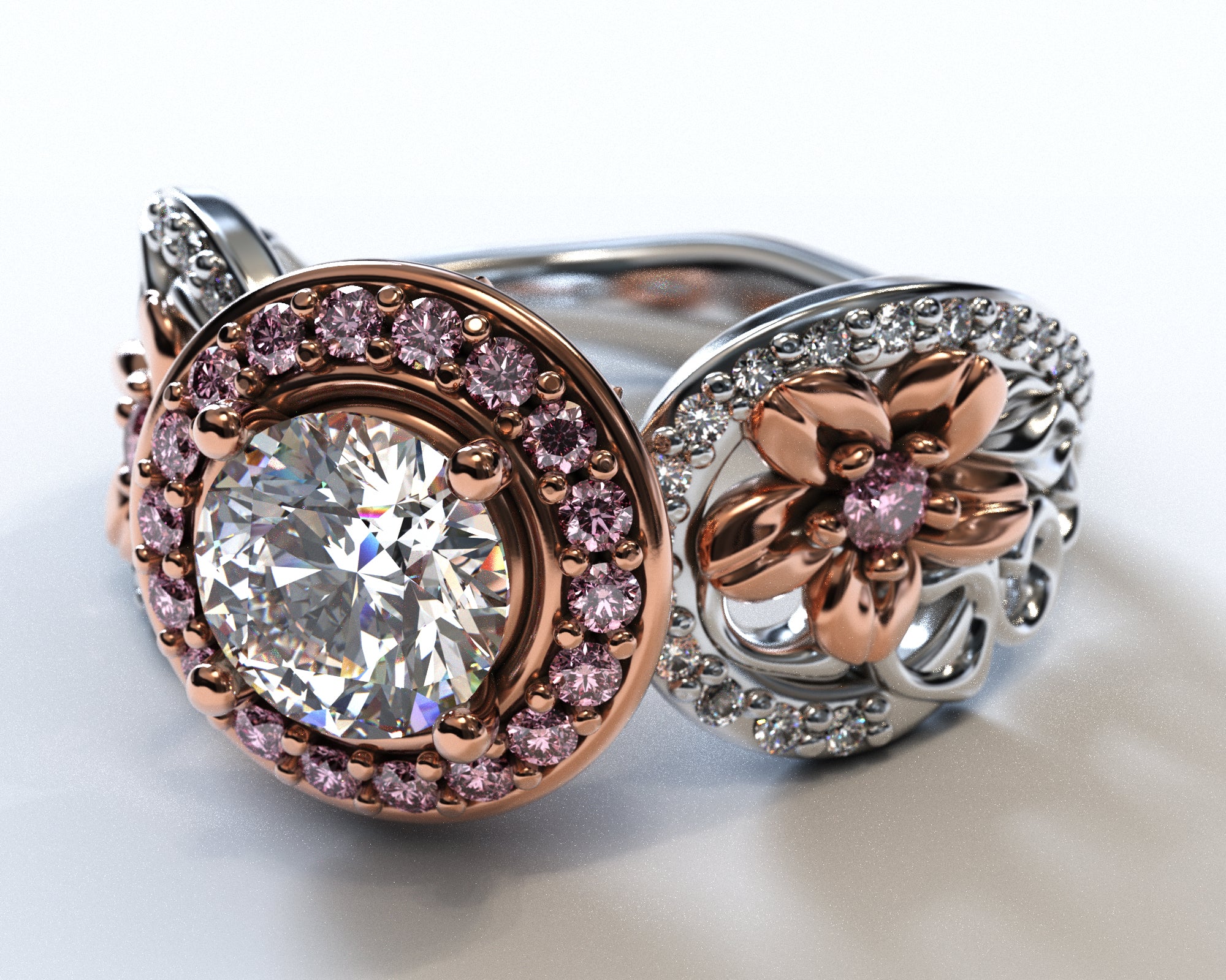 Exquisite Diamond Flower Engagement Ring for Women - Perfect for Proposals, Anniversaries & Romantic Occasions