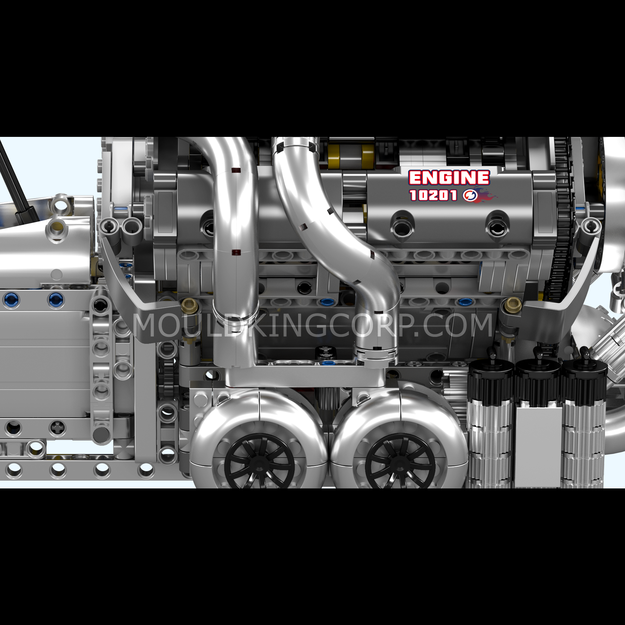 Mould King 10201 Motorized Hypercar W16 Engine & Gearbox Building Set - 2,024 Piece Model Car Kit for Adults & Teens | Perfect for STEM Learning, Car Enthusiasts & Collectors | Build & Display Your Dream Supercar