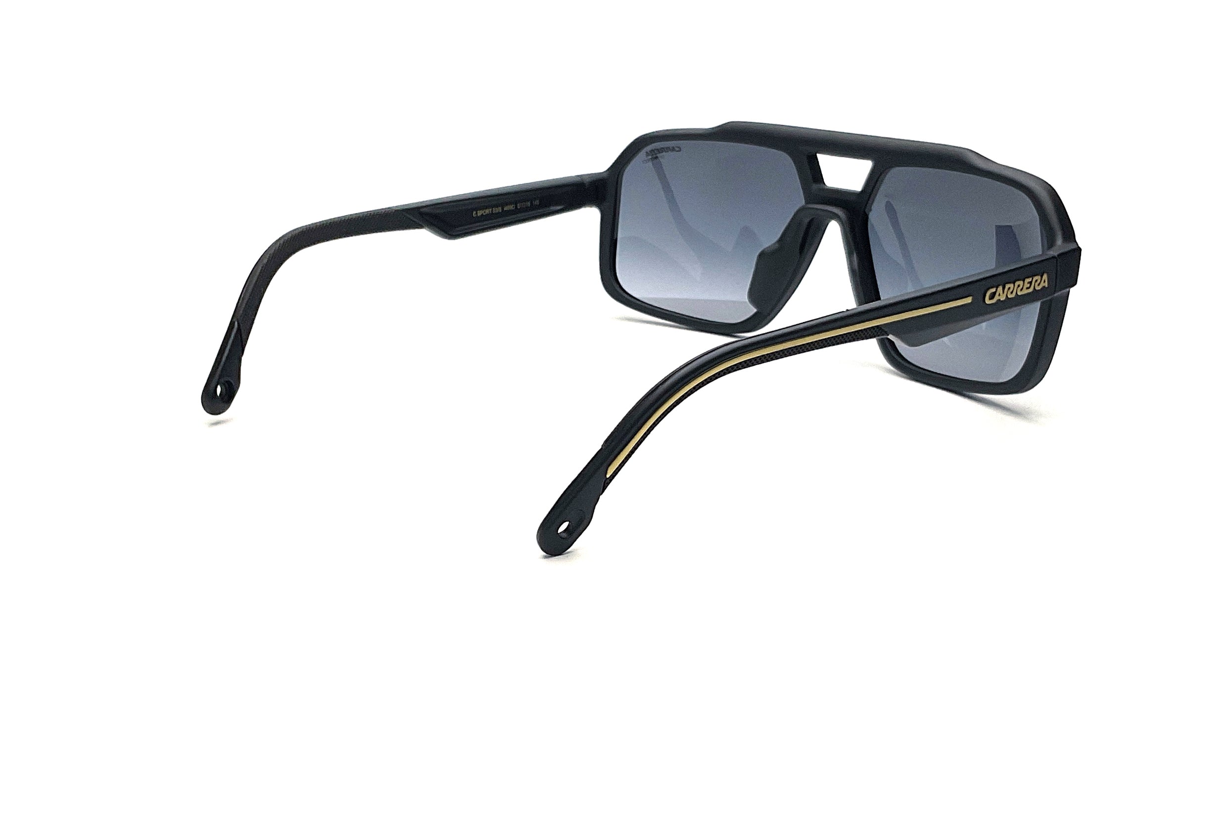 Carrera C Sport 03 Matte Black Gold Sunglasses - Polarized UV Protection Sports Sunglasses for Men & Women - Perfect for Running, Cycling, and Outdoor Activities