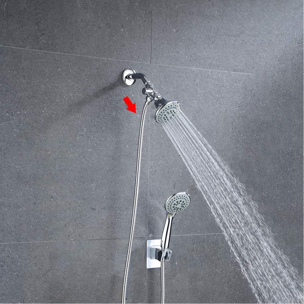 3-Way Shower Diverter Valve - Chrome Shower Head Adapter with Shut Off Valve, Replacement Splitter for Shower Arm & Handheld Shower Head Attachment - Perfect for Bathroom Renovation & Multi-Function Shower Systems