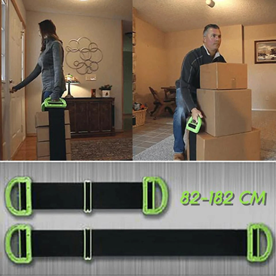 Heavy Duty Furniture Moving Straps - 2 Pack Lifting & Carrying Straps for Sofa, Mattress, Appliances - Ergonomic Shoulder & Back Support - Home, Office, Moving & Storage Use