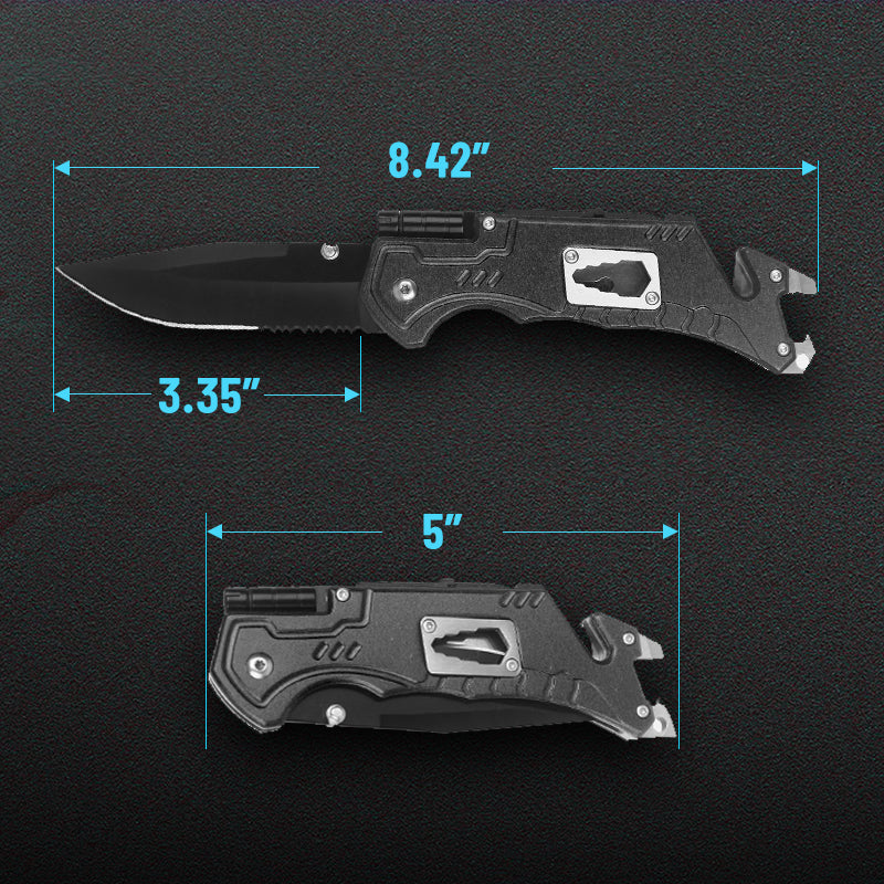 Official Limited Edition SUPCASE Pocket Knife - Premium Black EDC Folding Knife for Camping, Hiking & Everyday Carry (EDC)