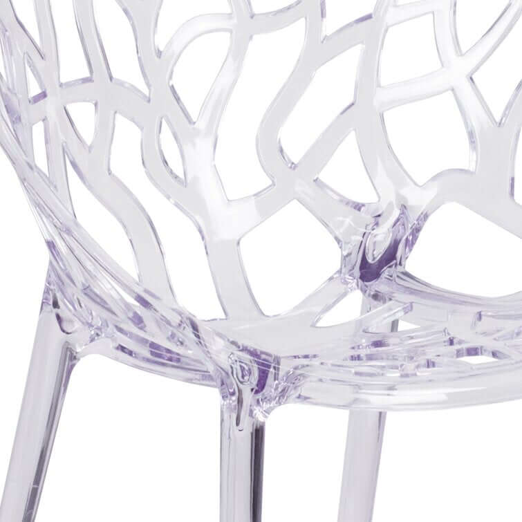 Keeney King Louis Clear Acrylic Stacking Side Chair - Perfect for Dining Rooms, Events, and Small Spaces