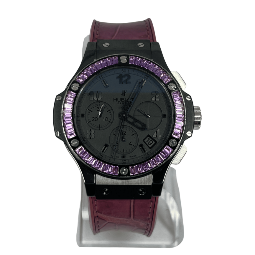 Hublot Big Bang Black Tutti Frutti Purple Ceramic & Sapphire Ladies Watch - Luxury Swiss Timepiece for Women, Perfect for Gifts, Special Occasions & Fashion Statements
