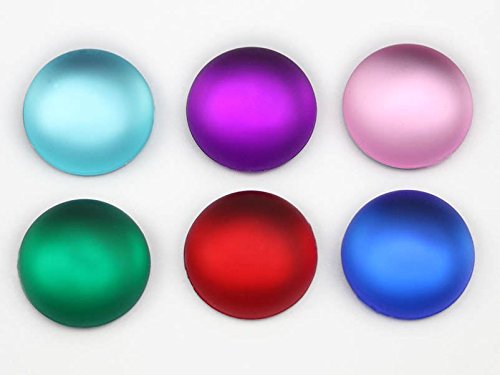 Allstarco 13mm Round Flat Back Frosted Acrylic Cabochons - 50pcs Pink Rhinestones for DIY Crafts, Jewelry Making, Costume Embellishments, Card Decor & Cosplay Accessories (H512) | Perfect for Scrapbooking, Nail Art & Home Decor Projects